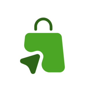 black & white shopping bag logo