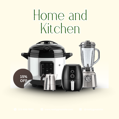 cream and brown modern home appliances instagram post