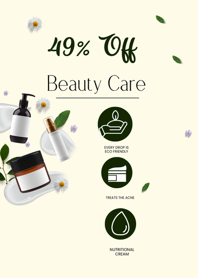 green minimalist beauty skincare banner